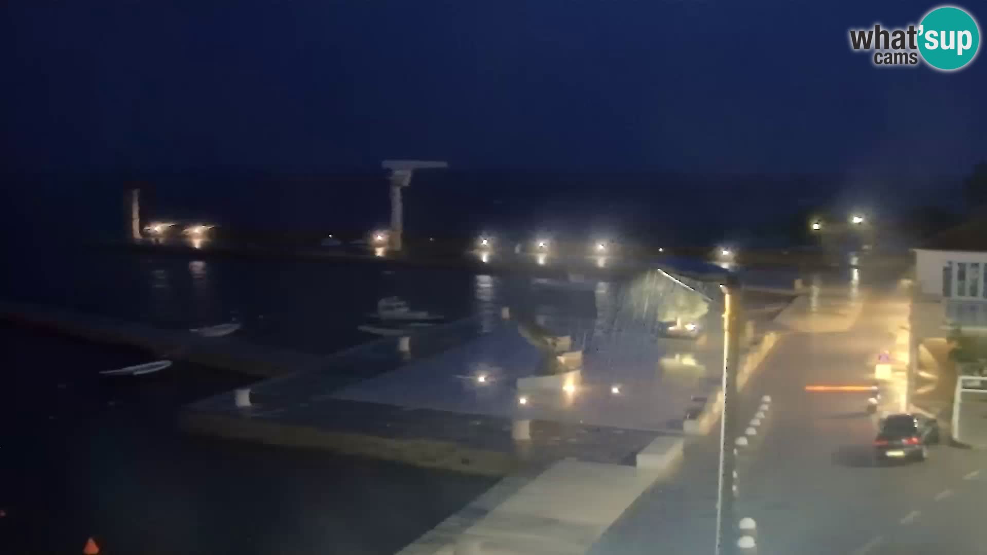 Webcam Senj – Panoramablick auf die Riva Senj