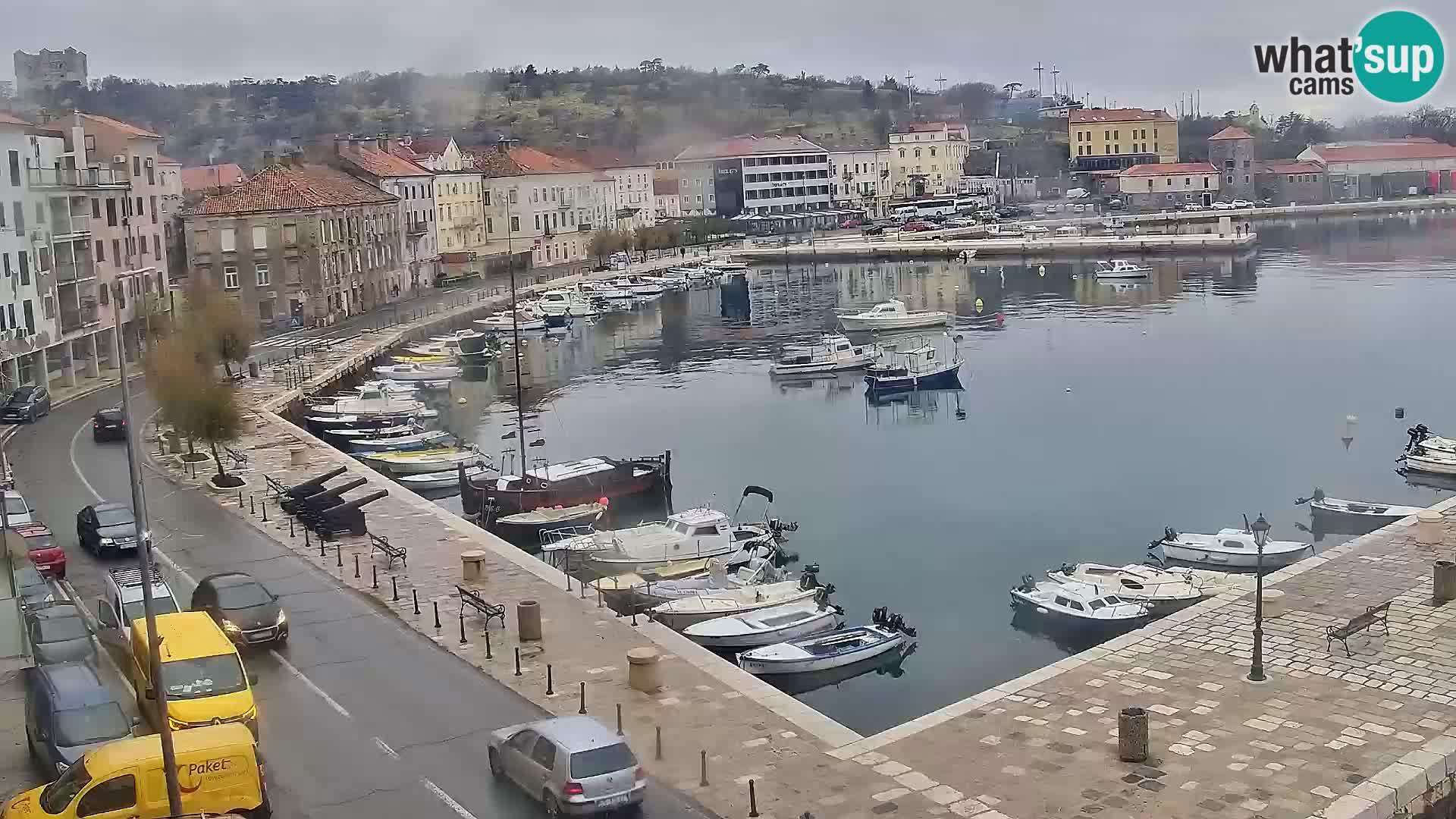 Livecam Senj – Vue panoramique de Senj riva