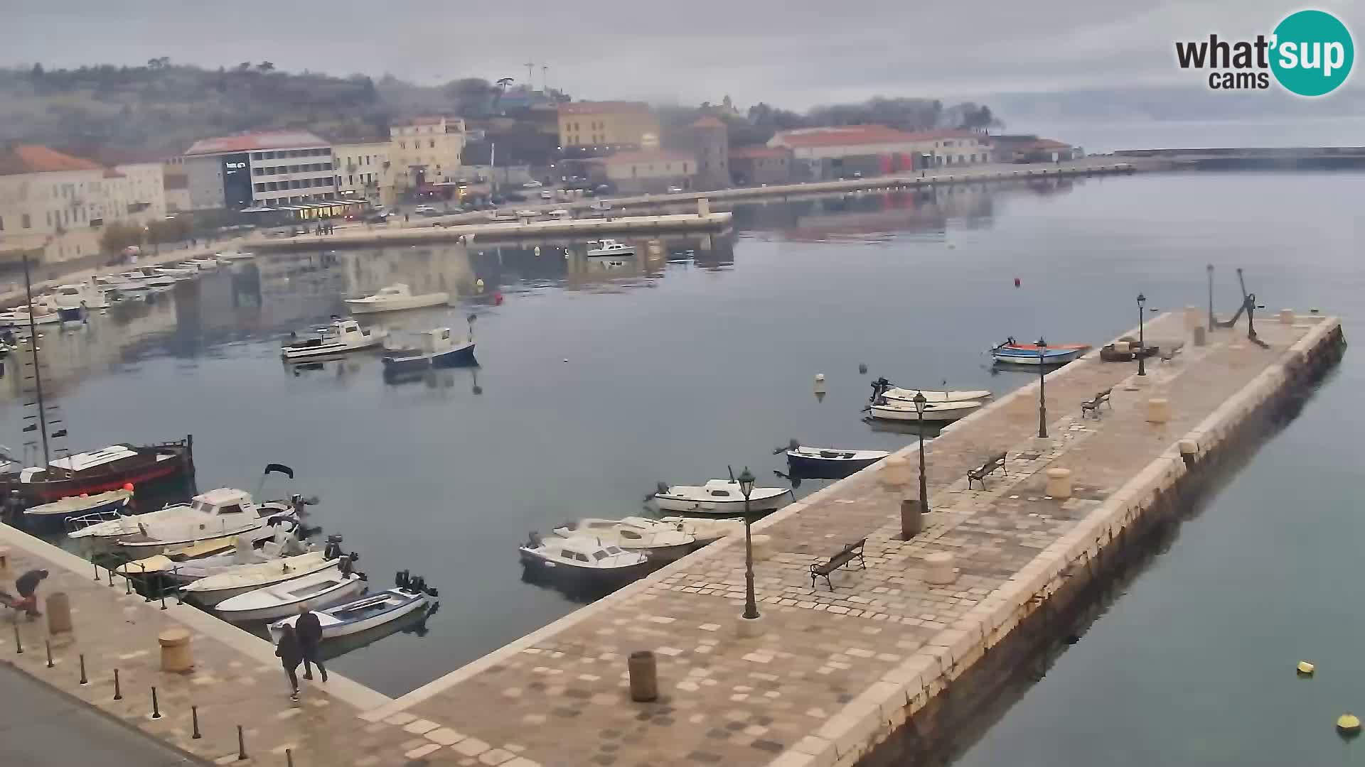 Webcam Senj – Panoramablick auf die Riva Senj