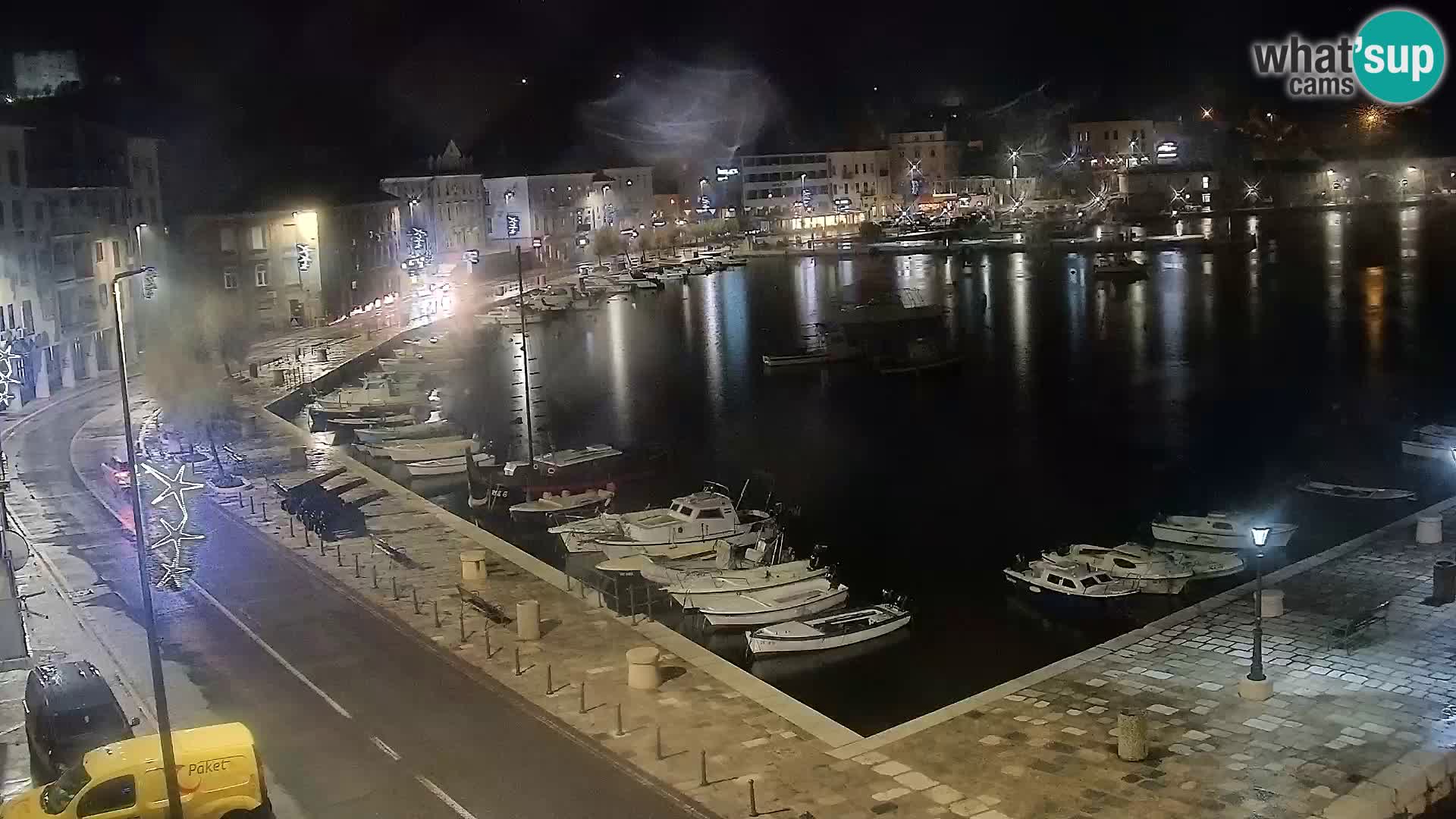 Webcam Senj – Panoramablick auf die Riva Senj