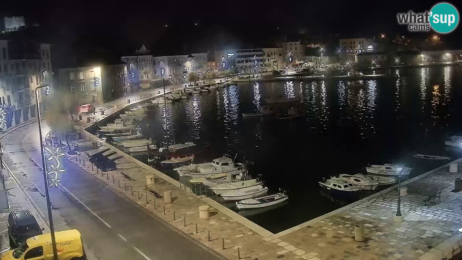 Livecam Senj – Vue panoramique de Senj riva