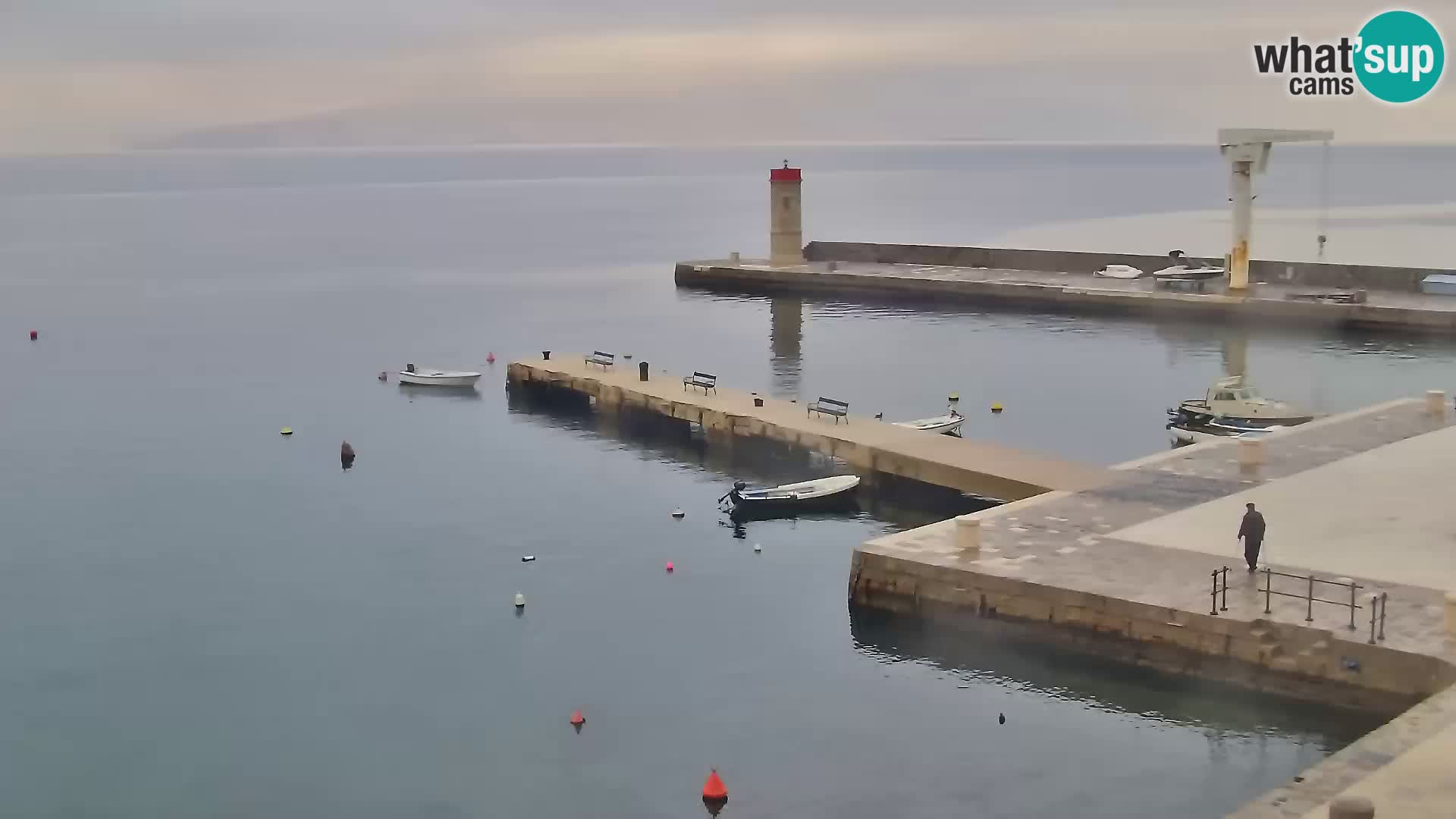 Livecam Senj – Vue panoramique de Senj riva
