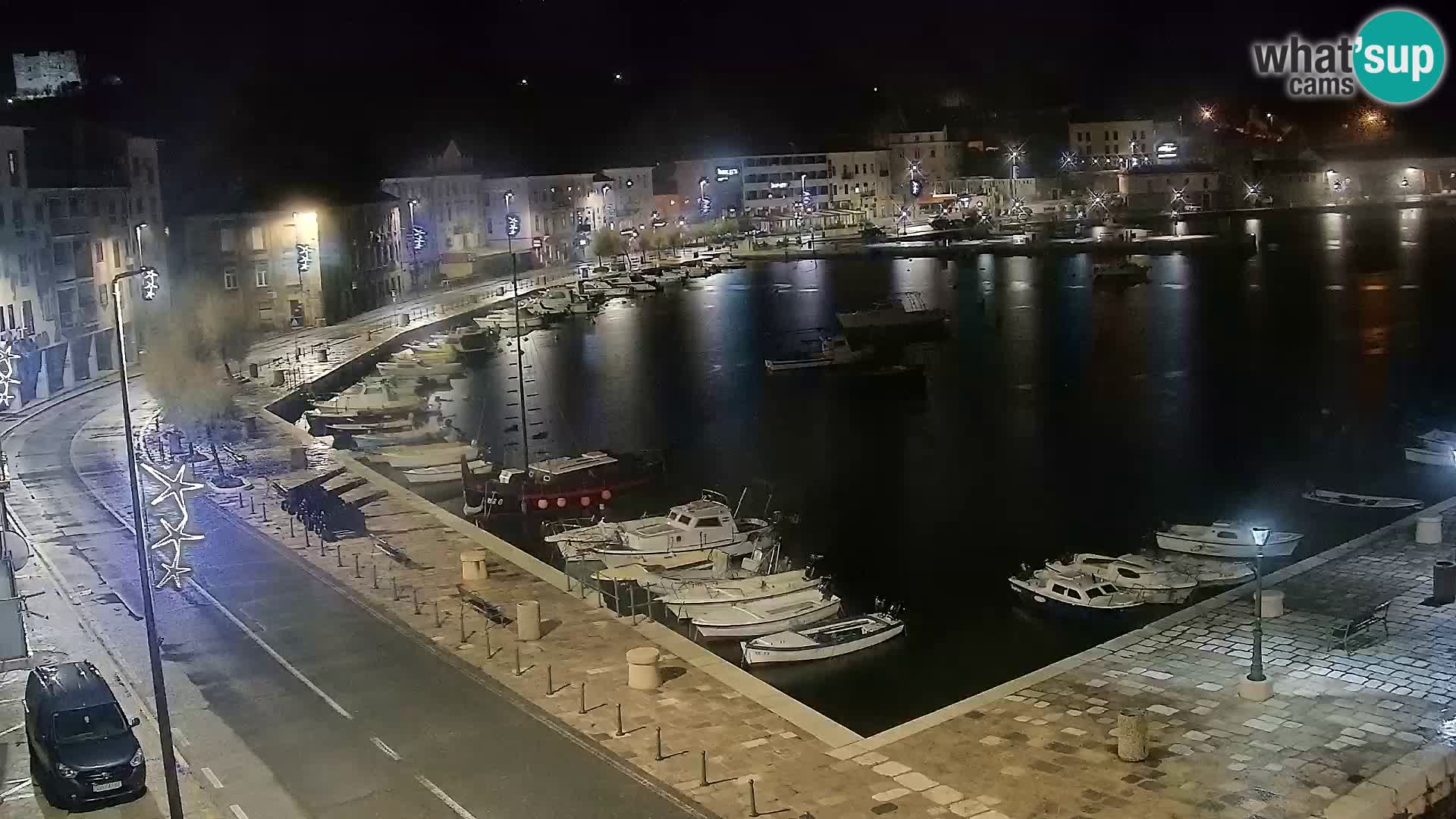 Livecam Senj – Vue panoramique de Senj riva