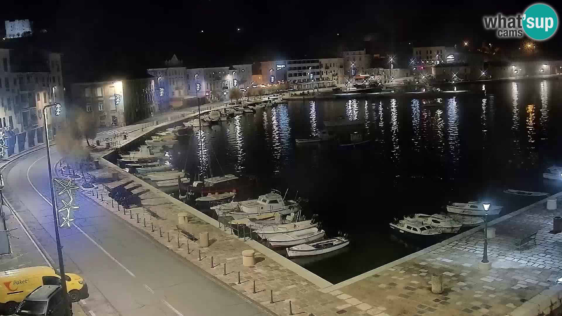 Livecam Senj – Vue panoramique de Senj riva