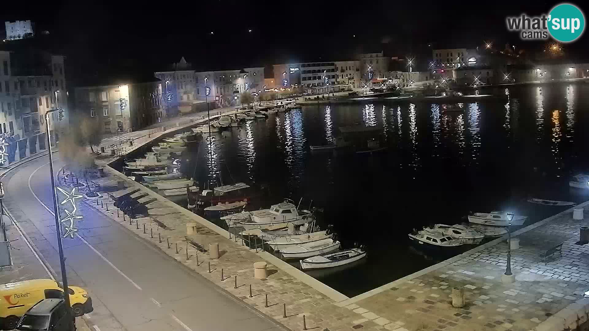 Livecam Senj – Vue panoramique de Senj riva