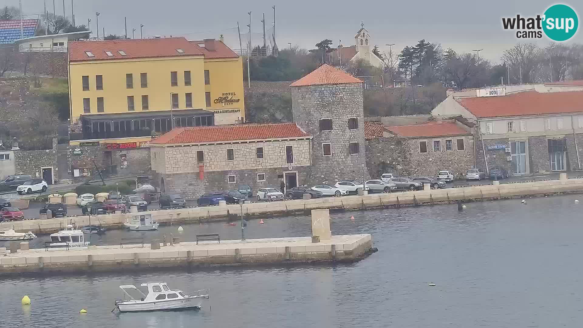 Livecam Senj – Vue panoramique de Senj riva