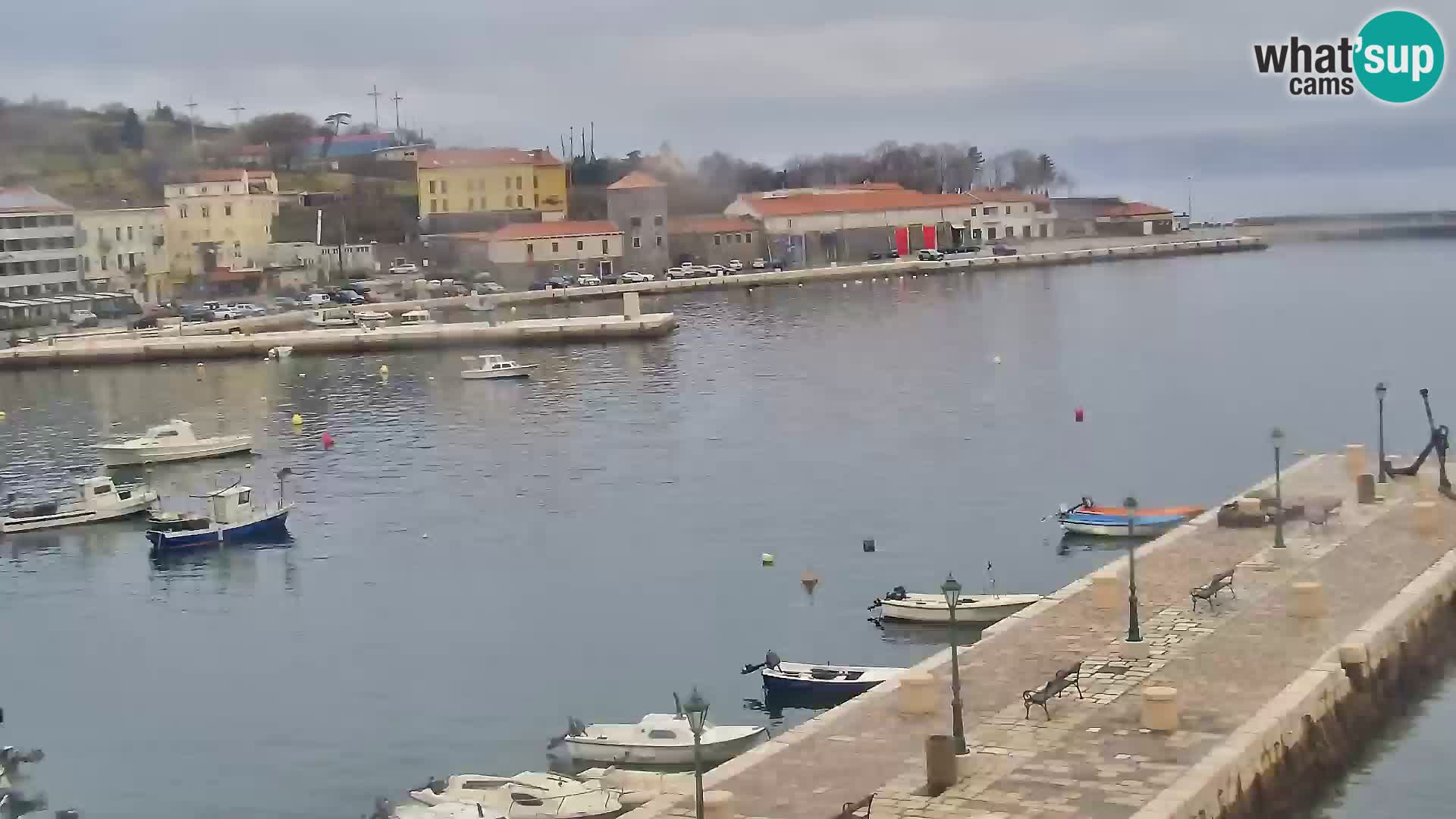 Webcam Senj – Panoramablick auf die Riva Senj