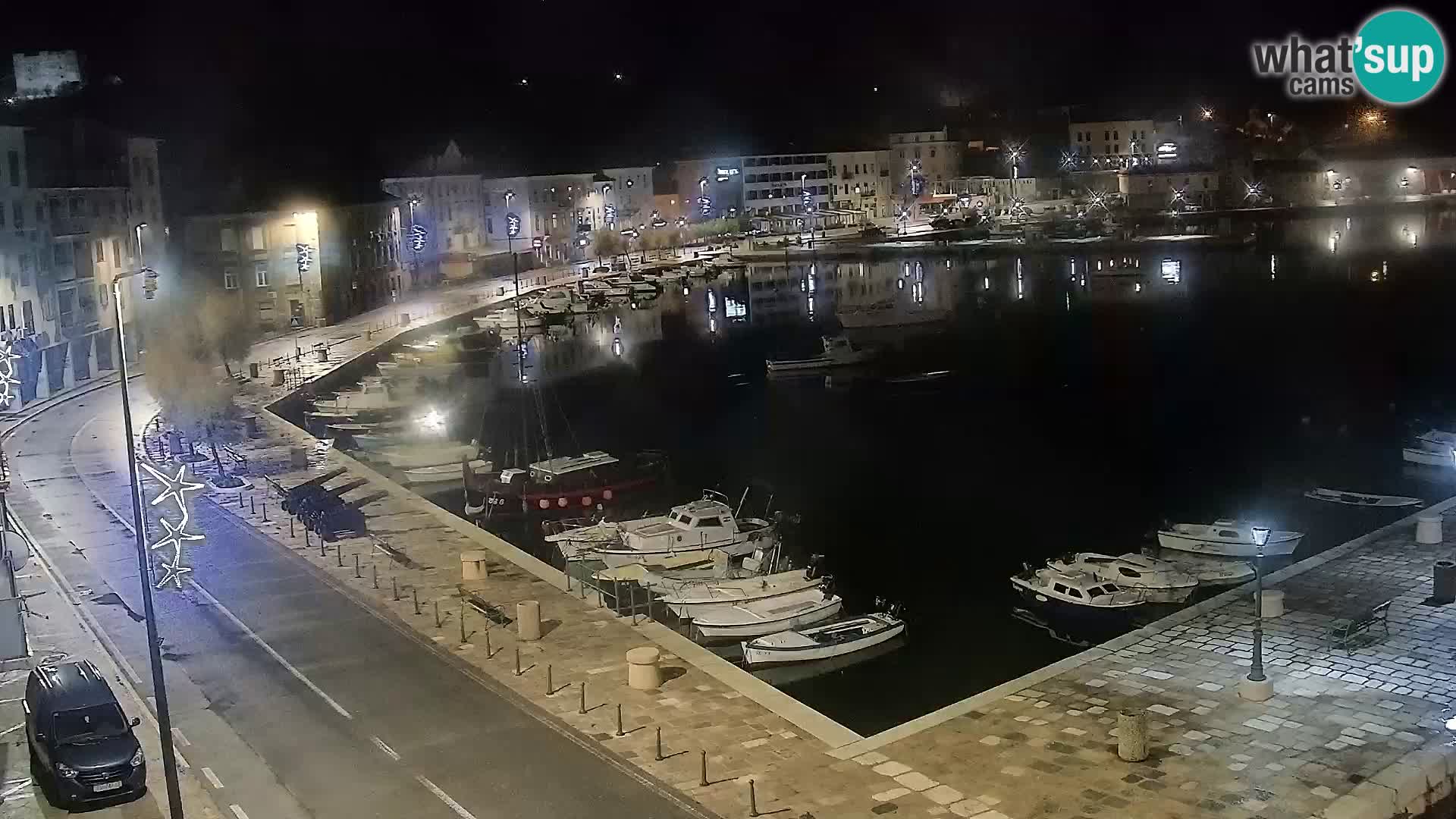 Webcam Senj – Panoramablick auf die Riva Senj