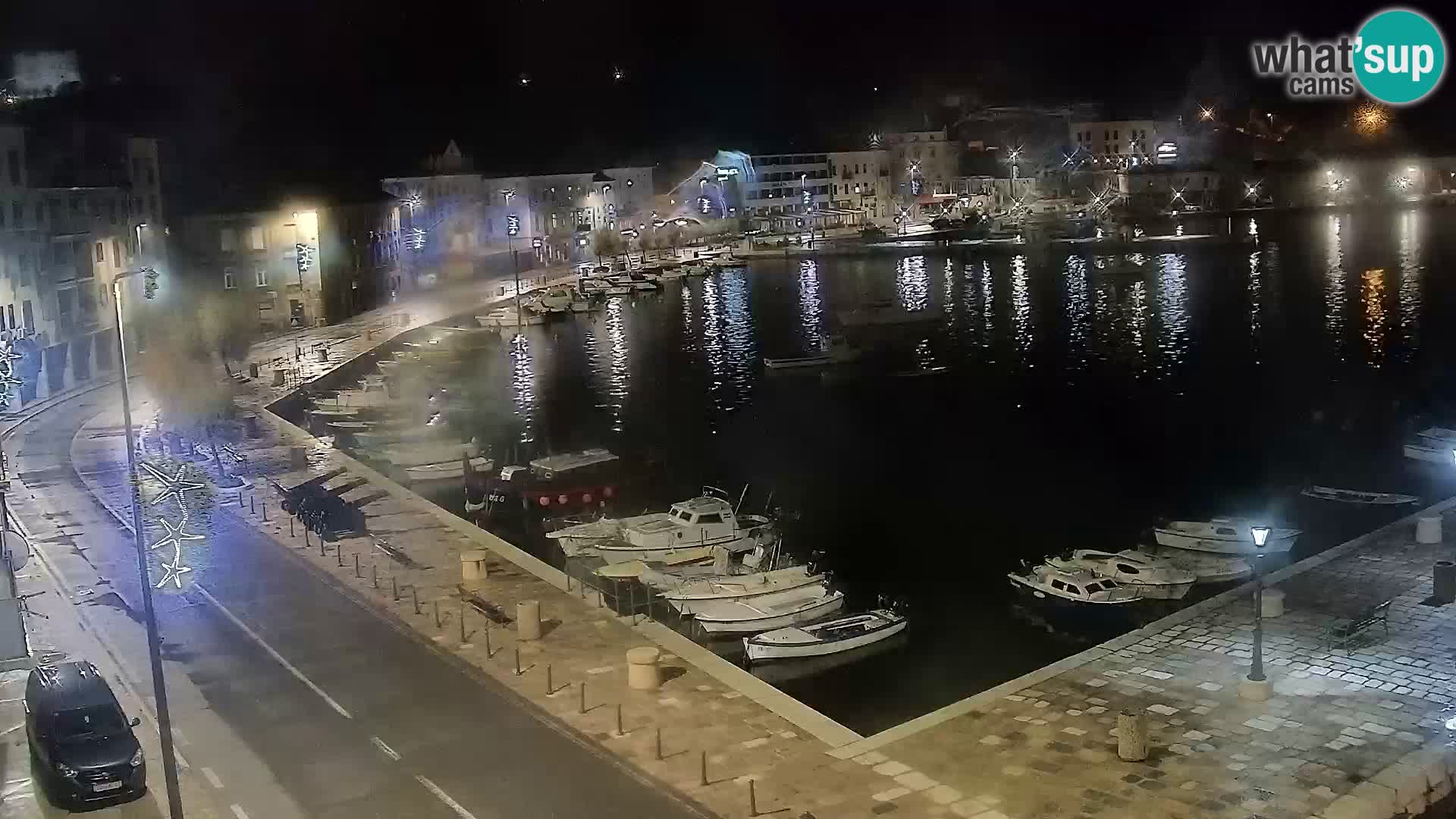 Livecam Senj – Vue panoramique de Senj riva