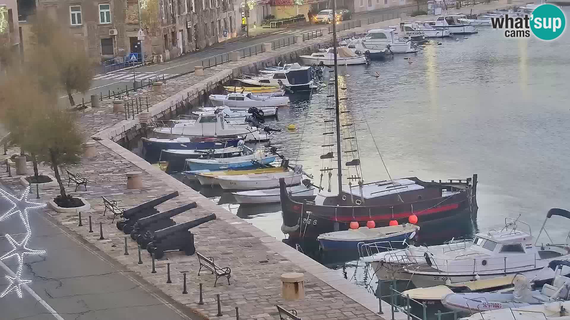 Livecam Senj – Vue panoramique de Senj riva