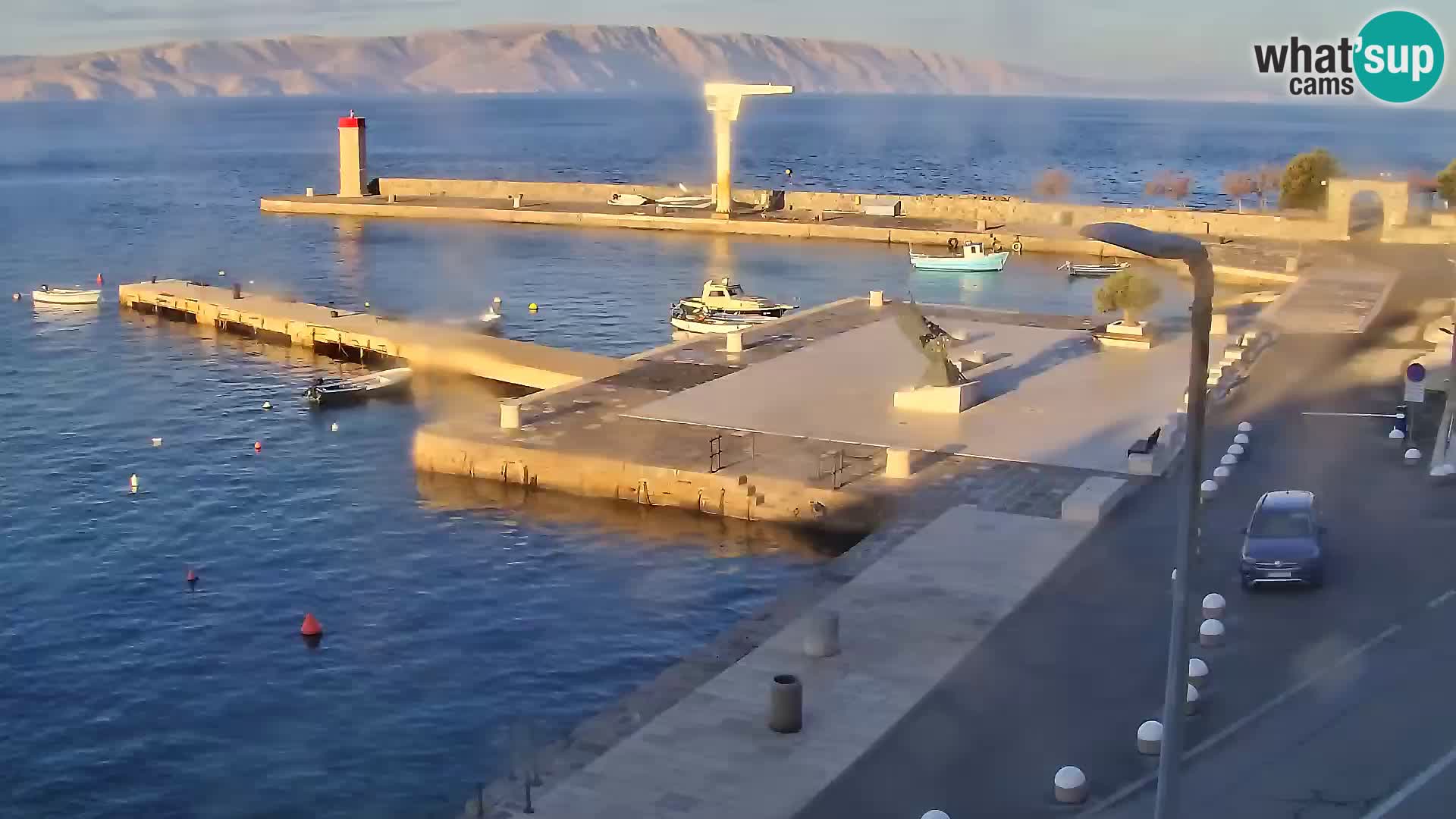 Livecam Senj – Vue panoramique de Senj riva