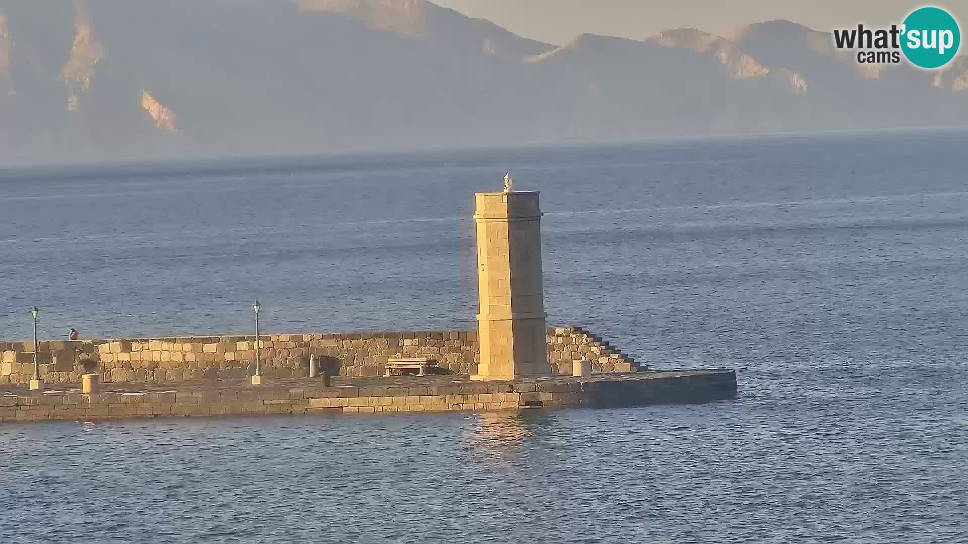 Livecam Senj – Vue panoramique de Senj riva