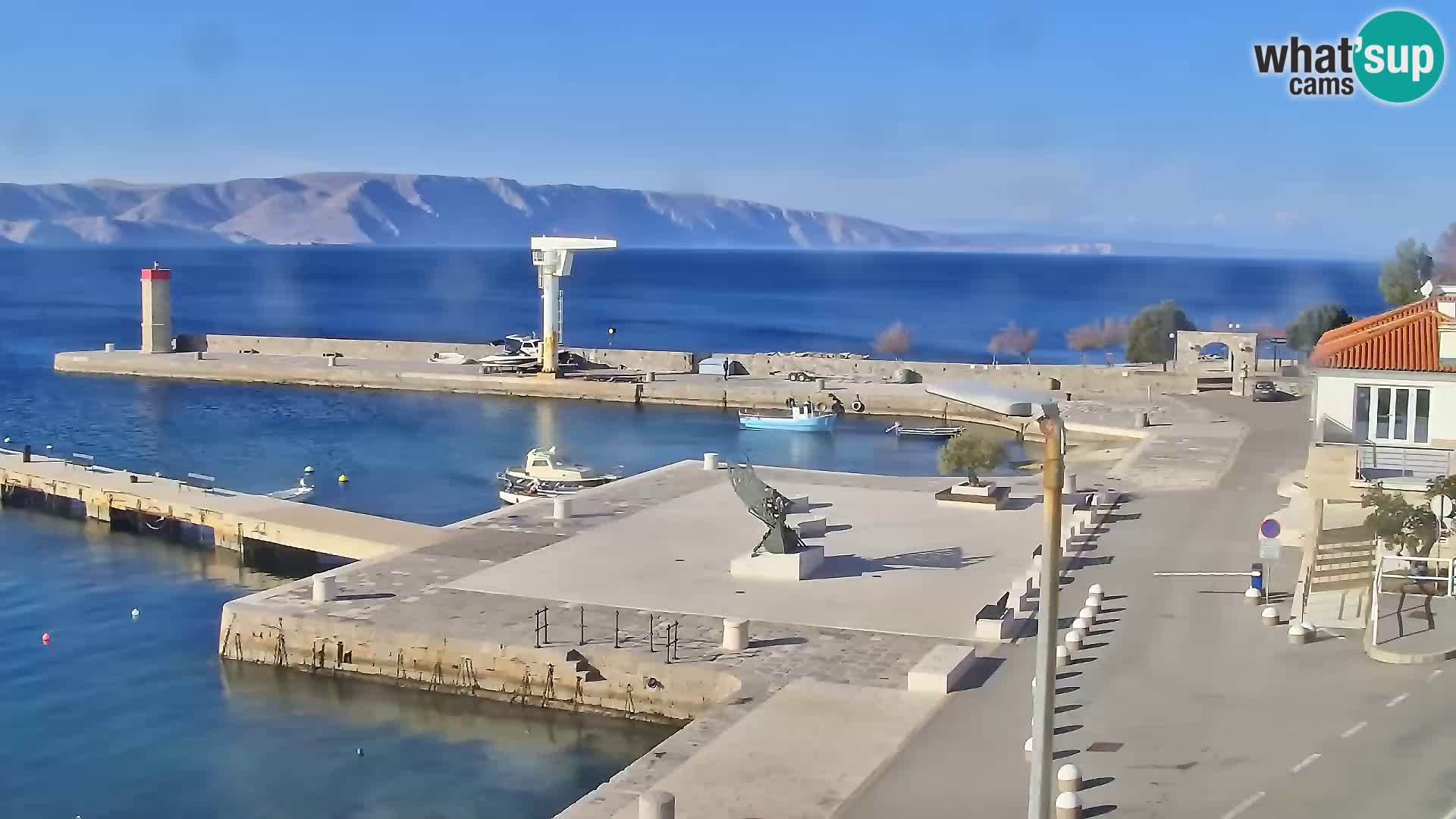 Livecam Senj – Vue panoramique de Senj riva
