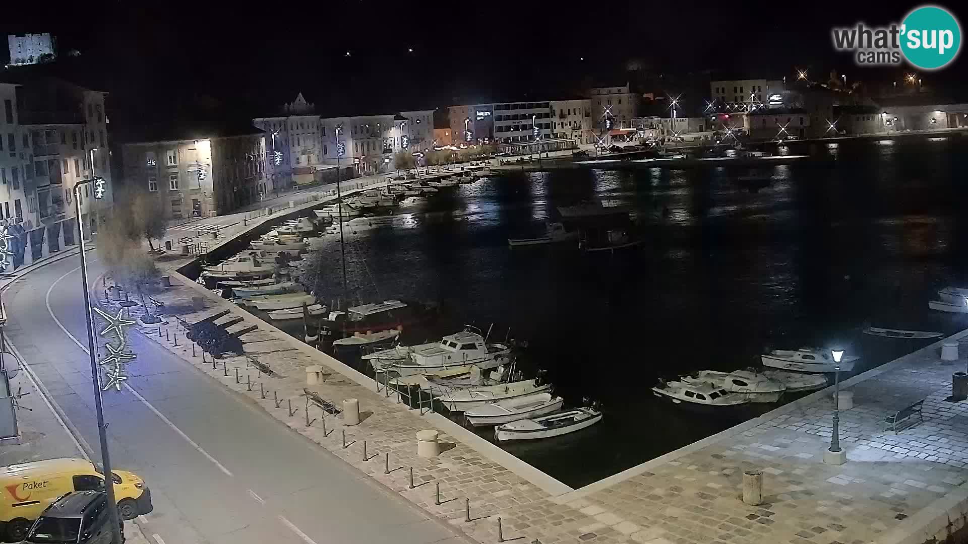 Livecam Senj – Vue panoramique de Senj riva