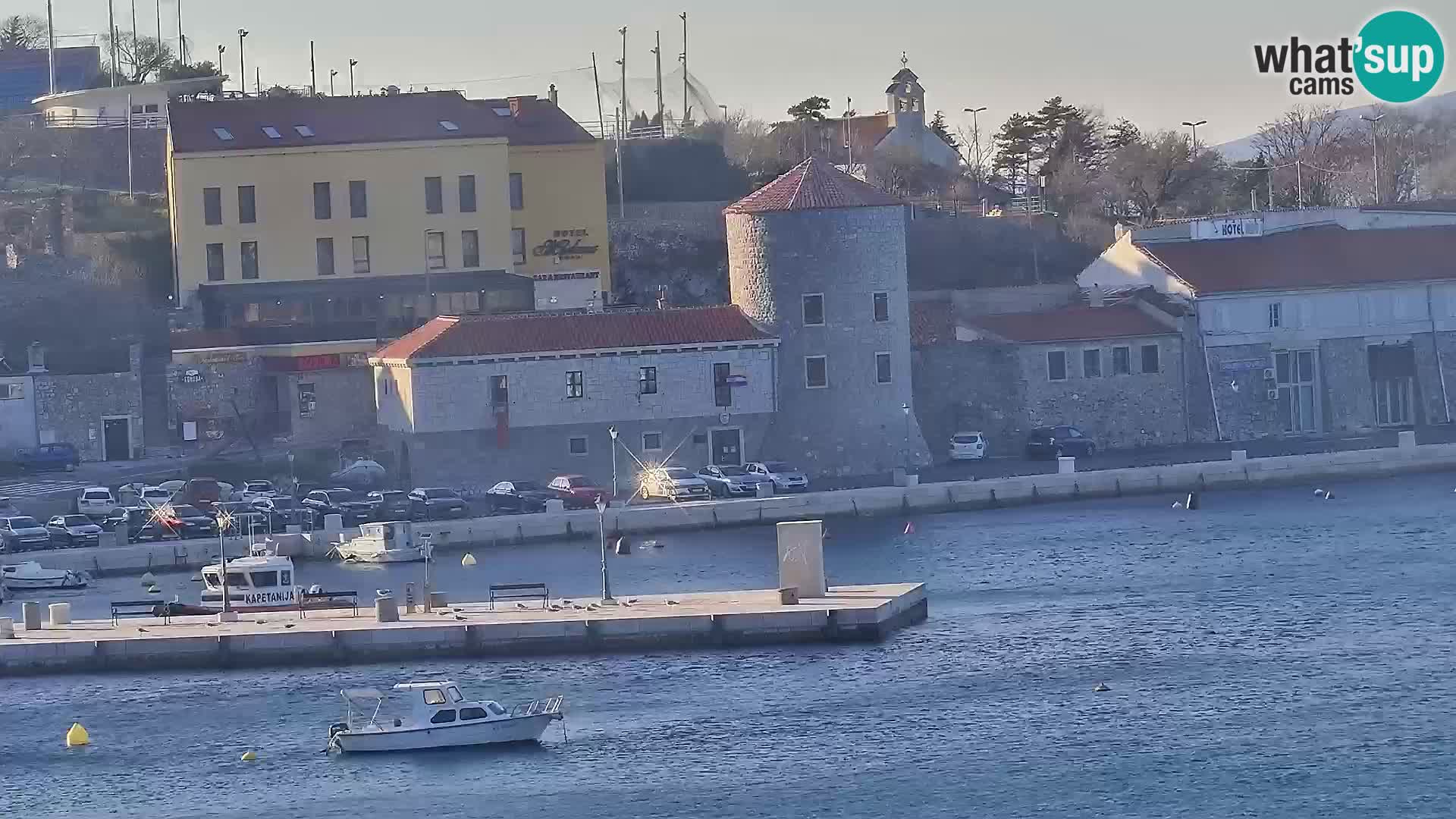Webcam Senj – Panoramablick auf die Riva Senj