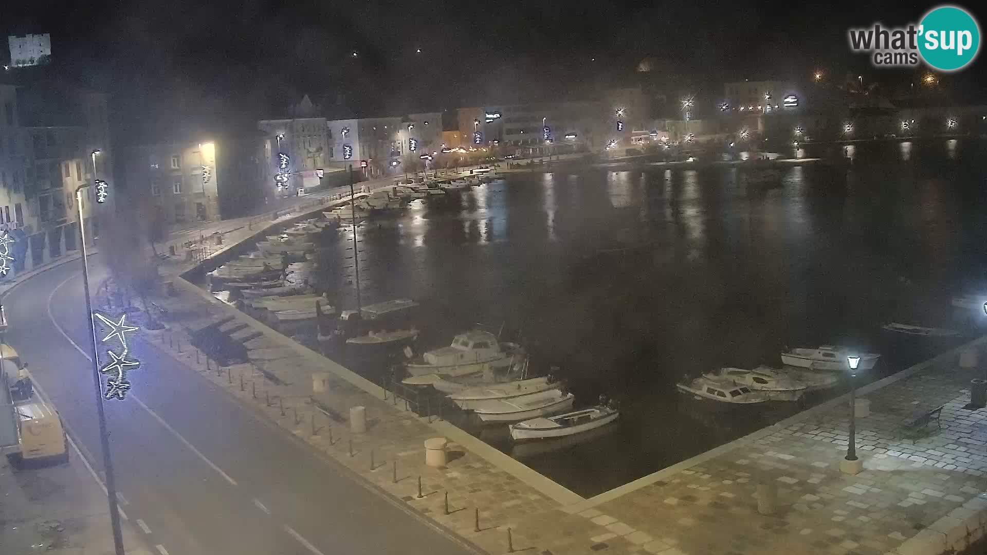 Livecam Senj – Vue panoramique de Senj riva