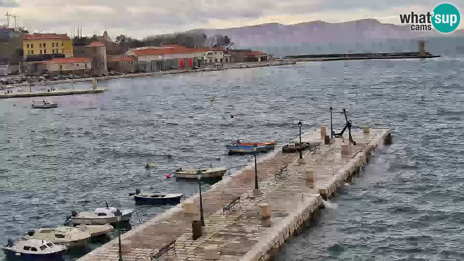 Webcam Senj – Panoramablick auf die Riva Senj