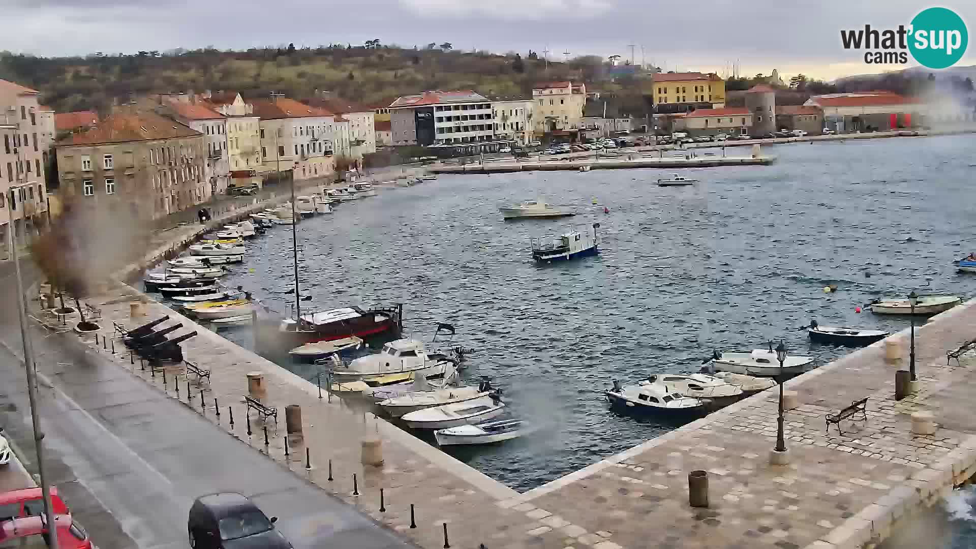 Webcam Senj – Panoramablick auf die Riva Senj