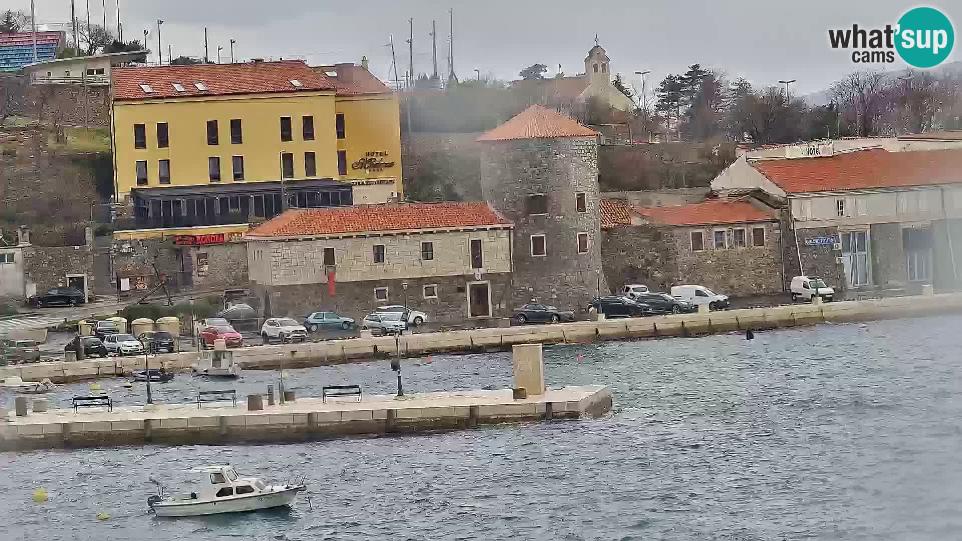 Webcam Senj – Panoramablick auf die Riva Senj
