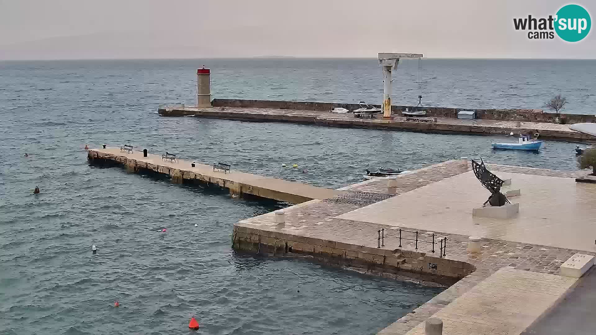 Webcam Senj – Panoramablick auf die Riva Senj