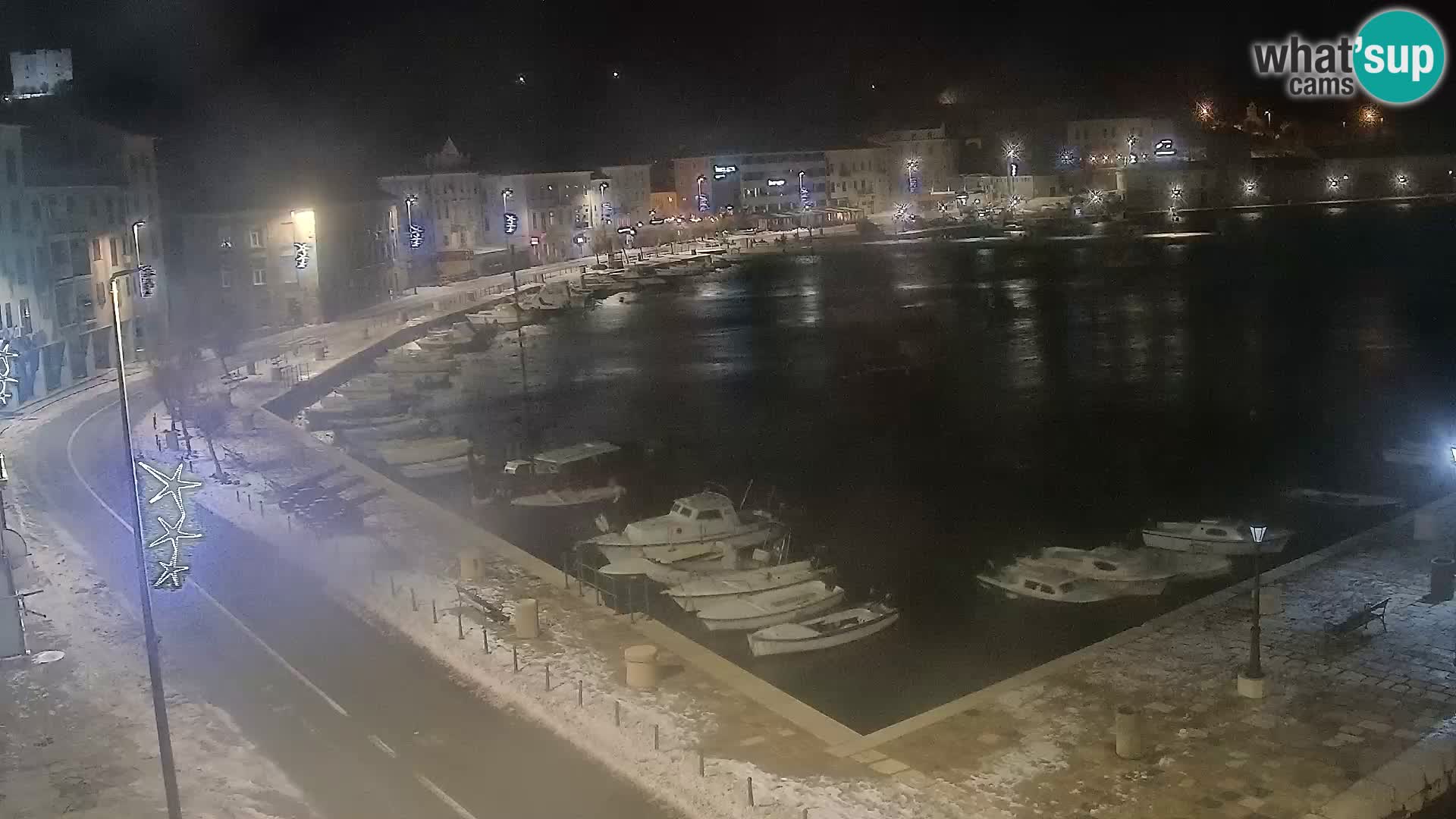 Livecam Senj – Vue panoramique de Senj riva