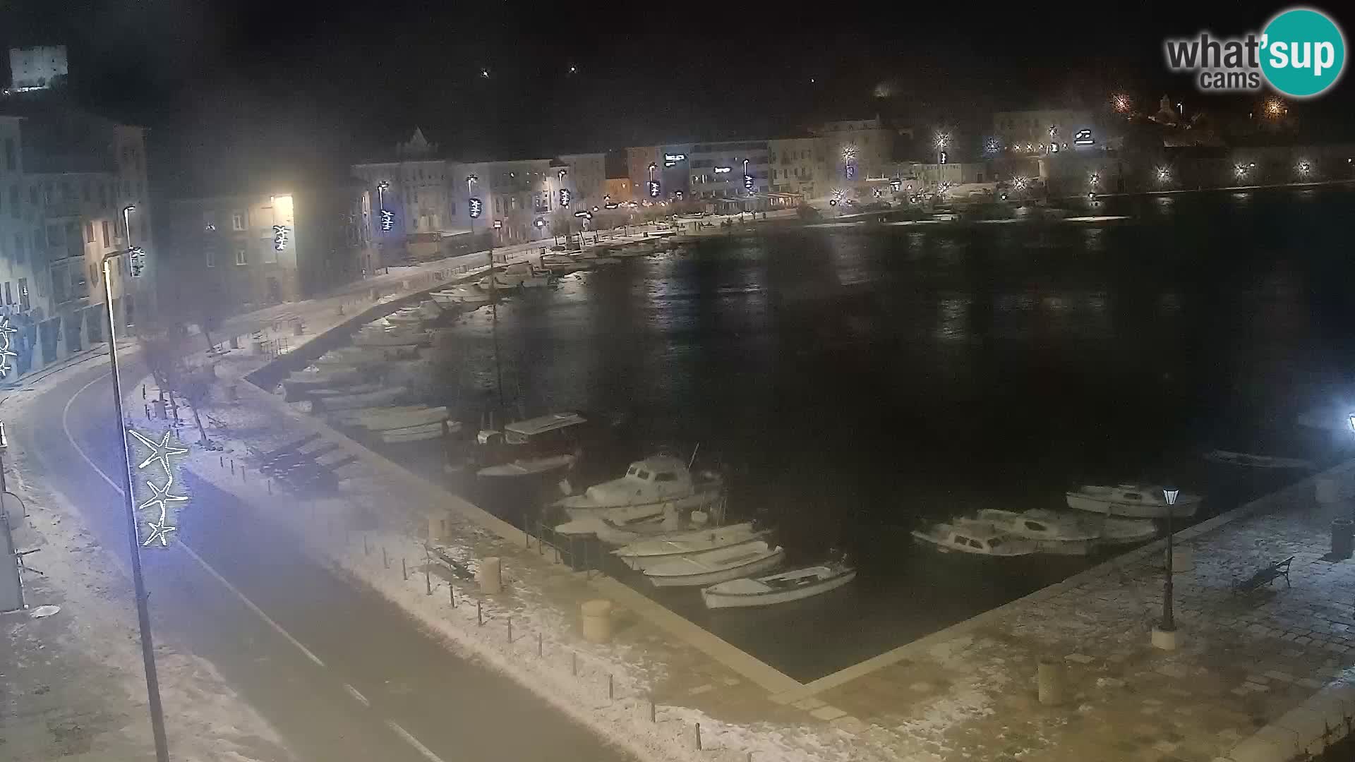 Livecam Senj – Vue panoramique de Senj riva