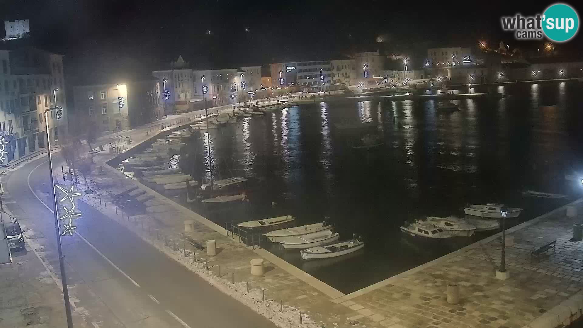 Livecam Senj – Vue panoramique de Senj riva