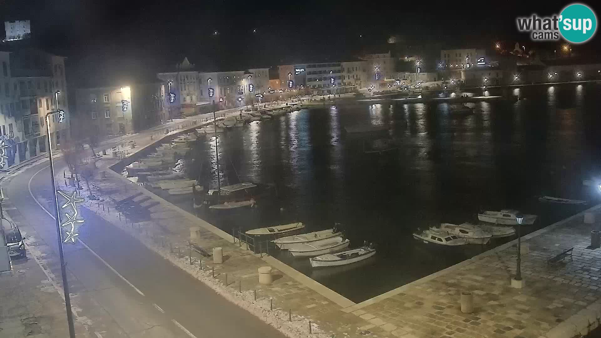 Webcam Senj – Panoramablick auf die Riva Senj