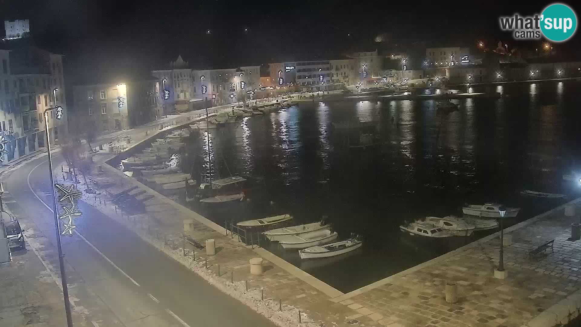 Livecam Senj – Vue panoramique de Senj riva