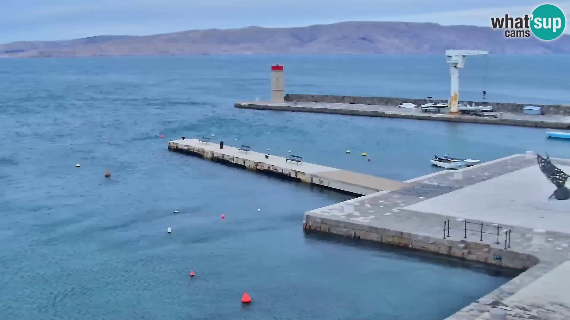 Livecam Senj – Vue panoramique de Senj riva