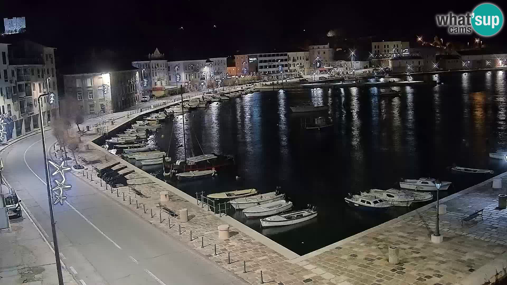 Livecam Senj – Vue panoramique de Senj riva