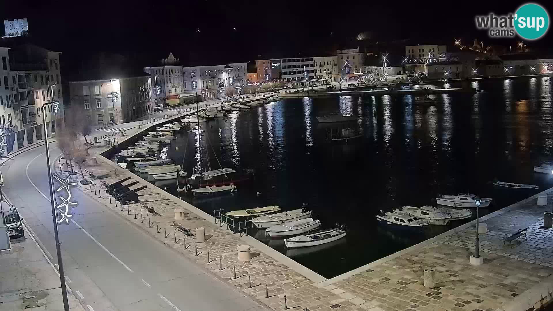 Livecam Senj – Vue panoramique de Senj riva