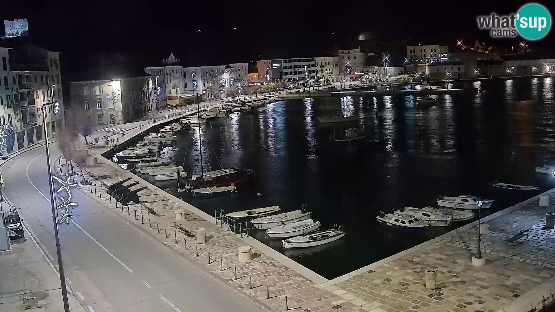 Livecam Senj – Vue panoramique de Senj riva