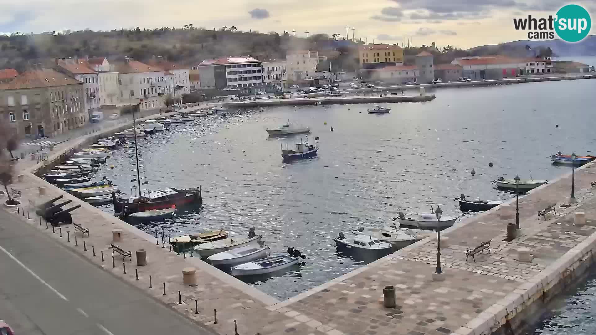 Livecam Senj – Vue panoramique de Senj riva