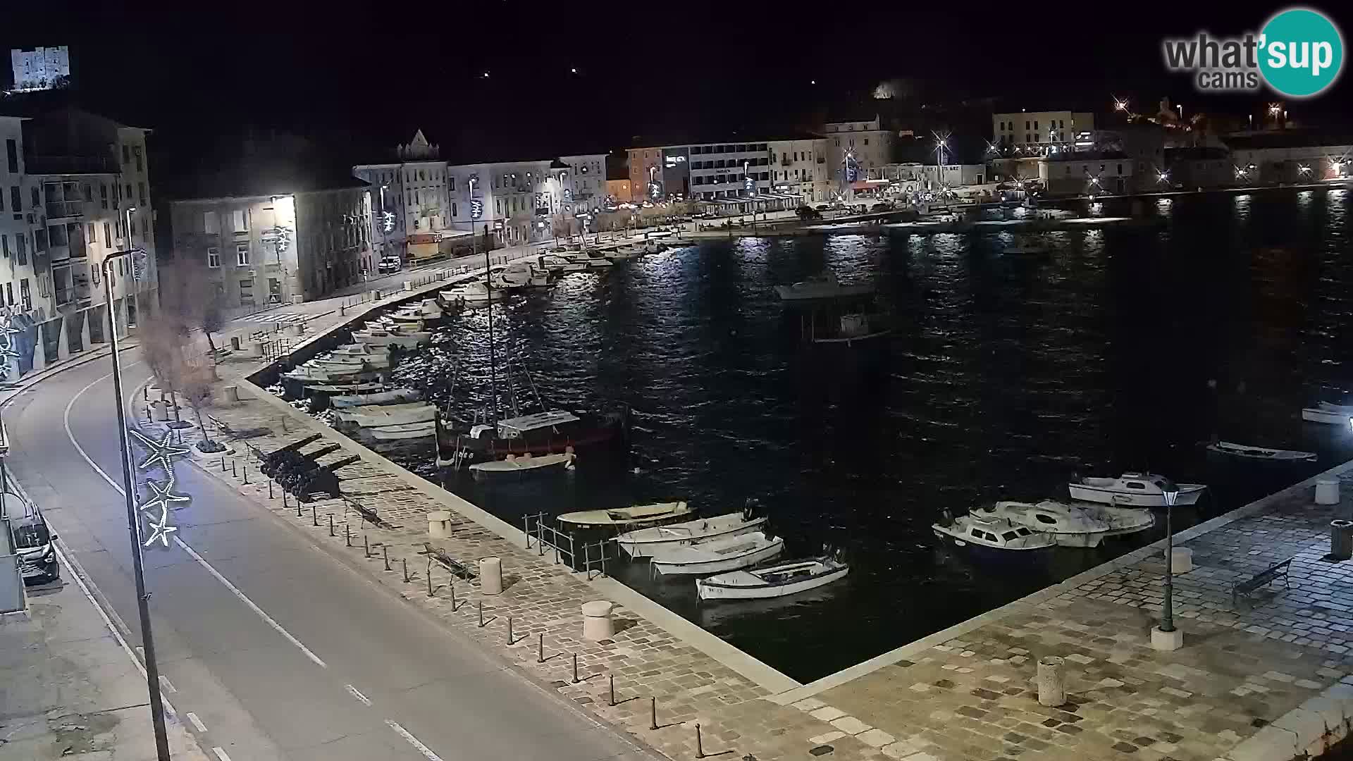Livecam Senj – Vue panoramique de Senj riva