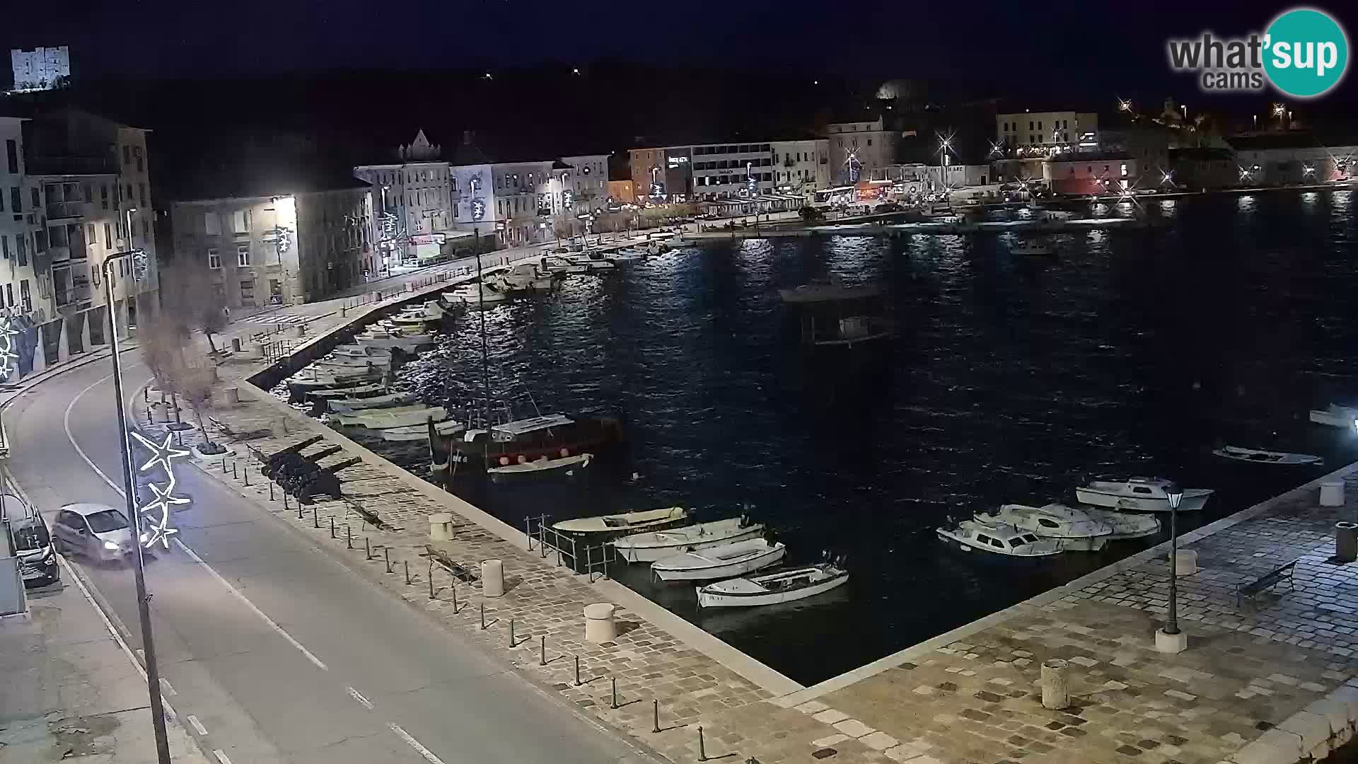 Livecam Senj – Vue panoramique de Senj riva