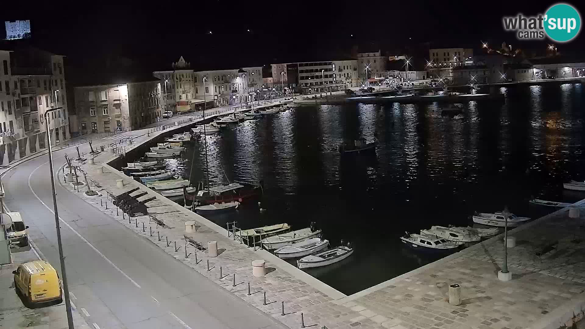 Webcam Senj – Panoramablick auf die Riva Senj