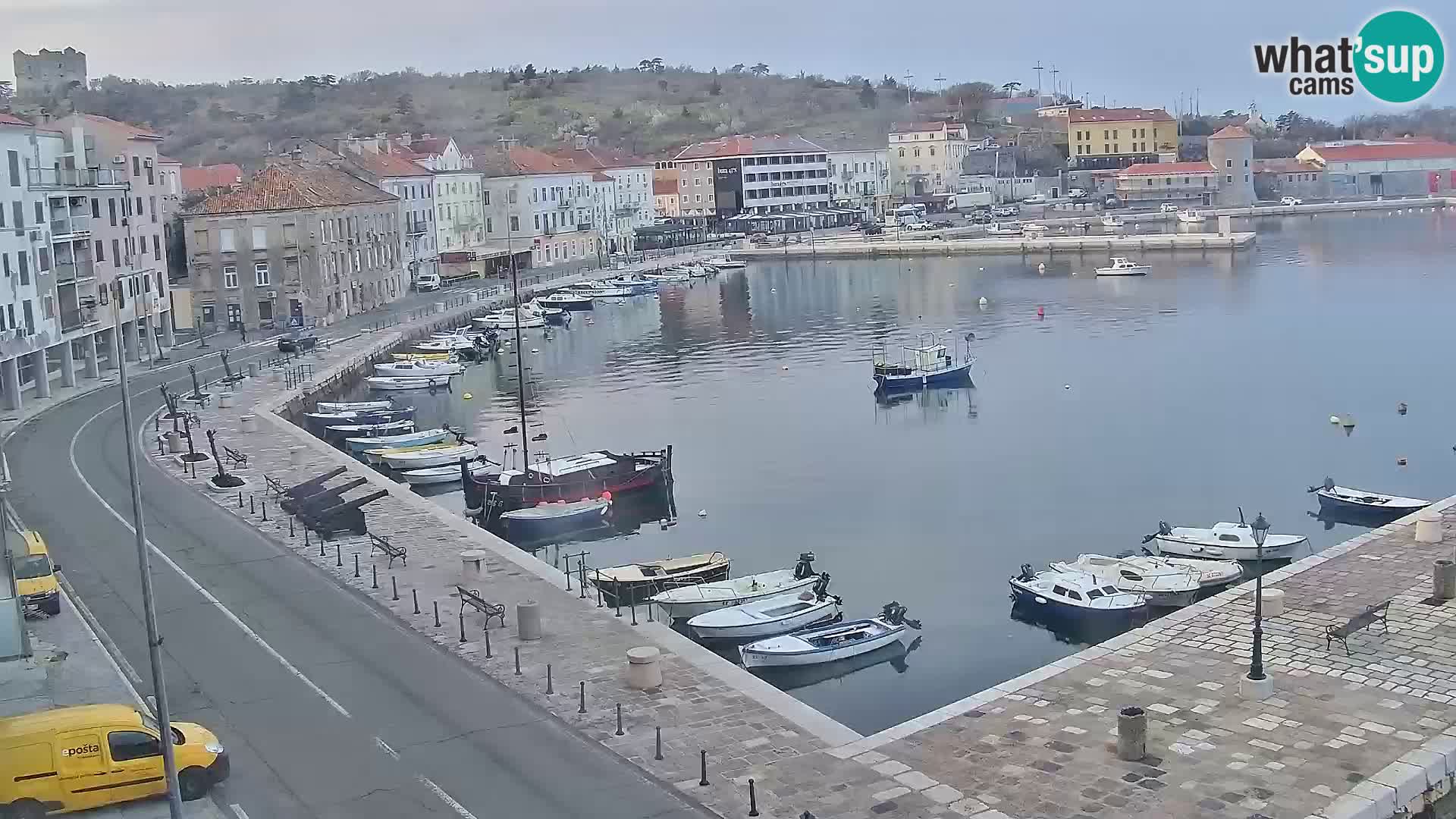 Webcam Senj – Panoramablick auf die Riva Senj