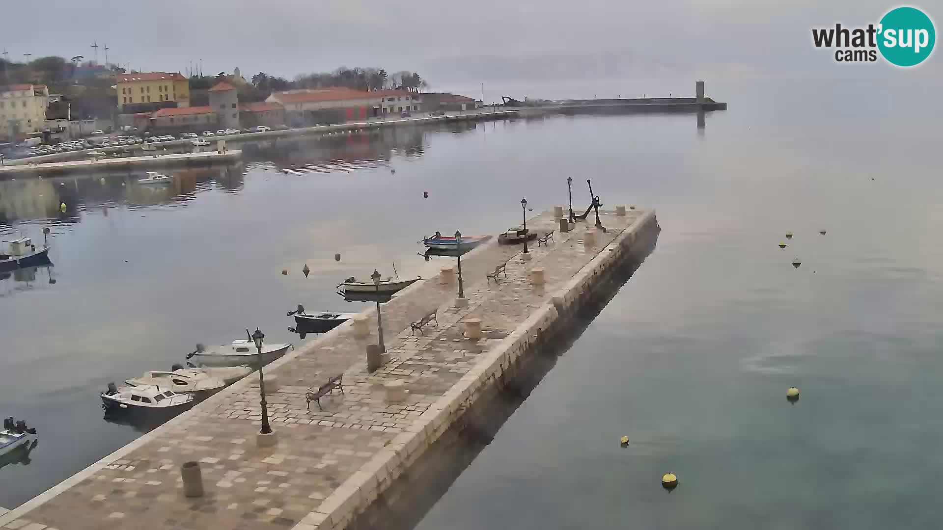 Livecam Senj – Vue panoramique de Senj riva