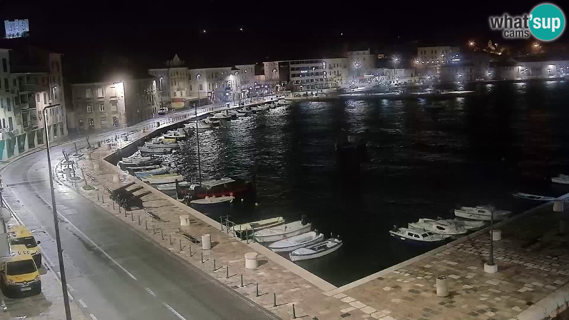 Webcam Senj – Panoramablick auf die Riva Senj