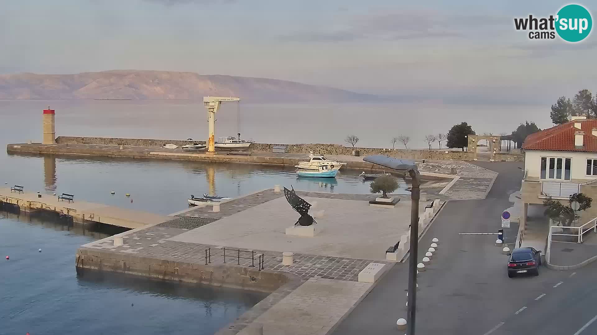 Webcam Senj – Panoramablick auf die Riva Senj