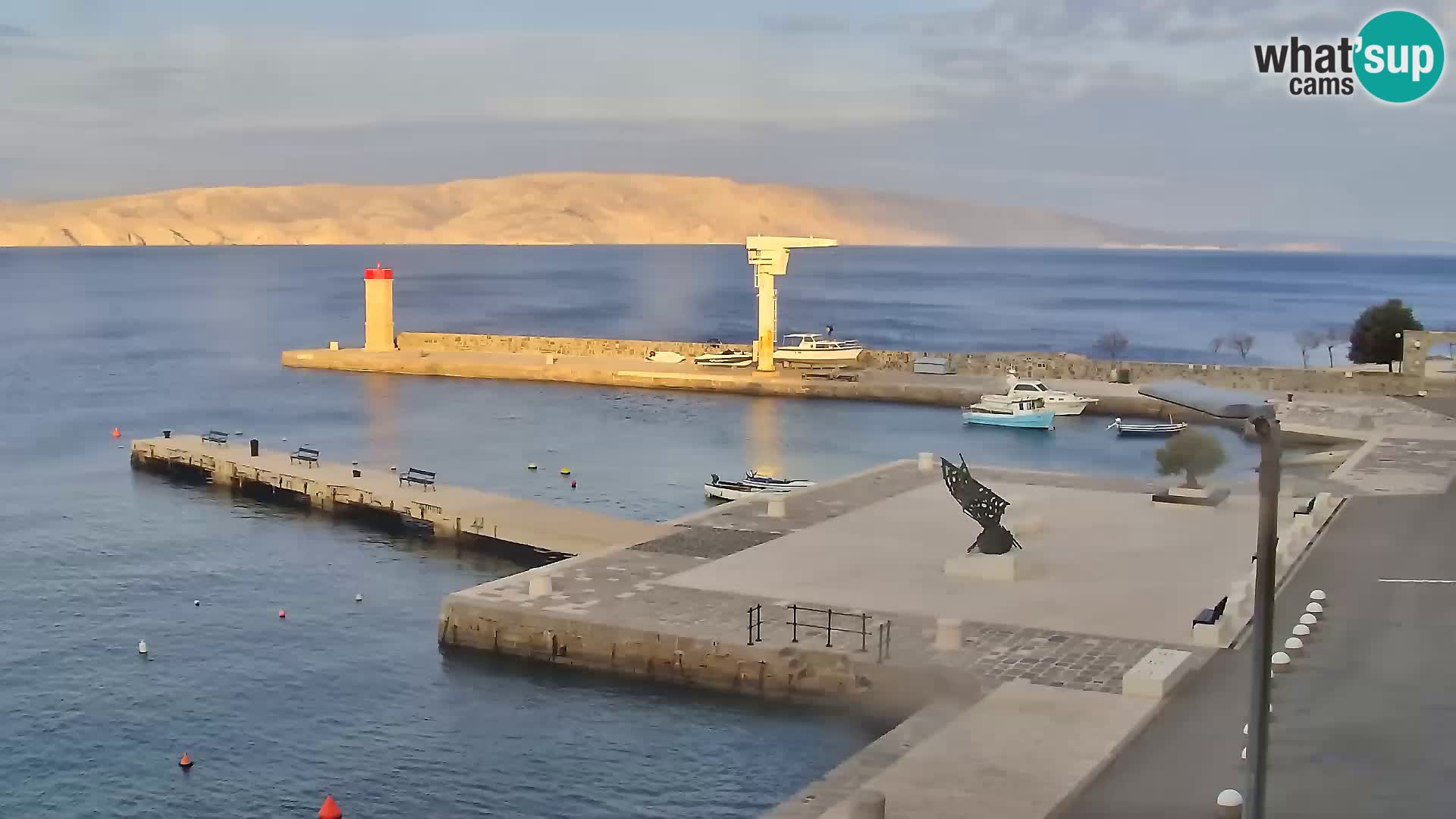 Webcam Senj – Panoramablick auf die Riva Senj