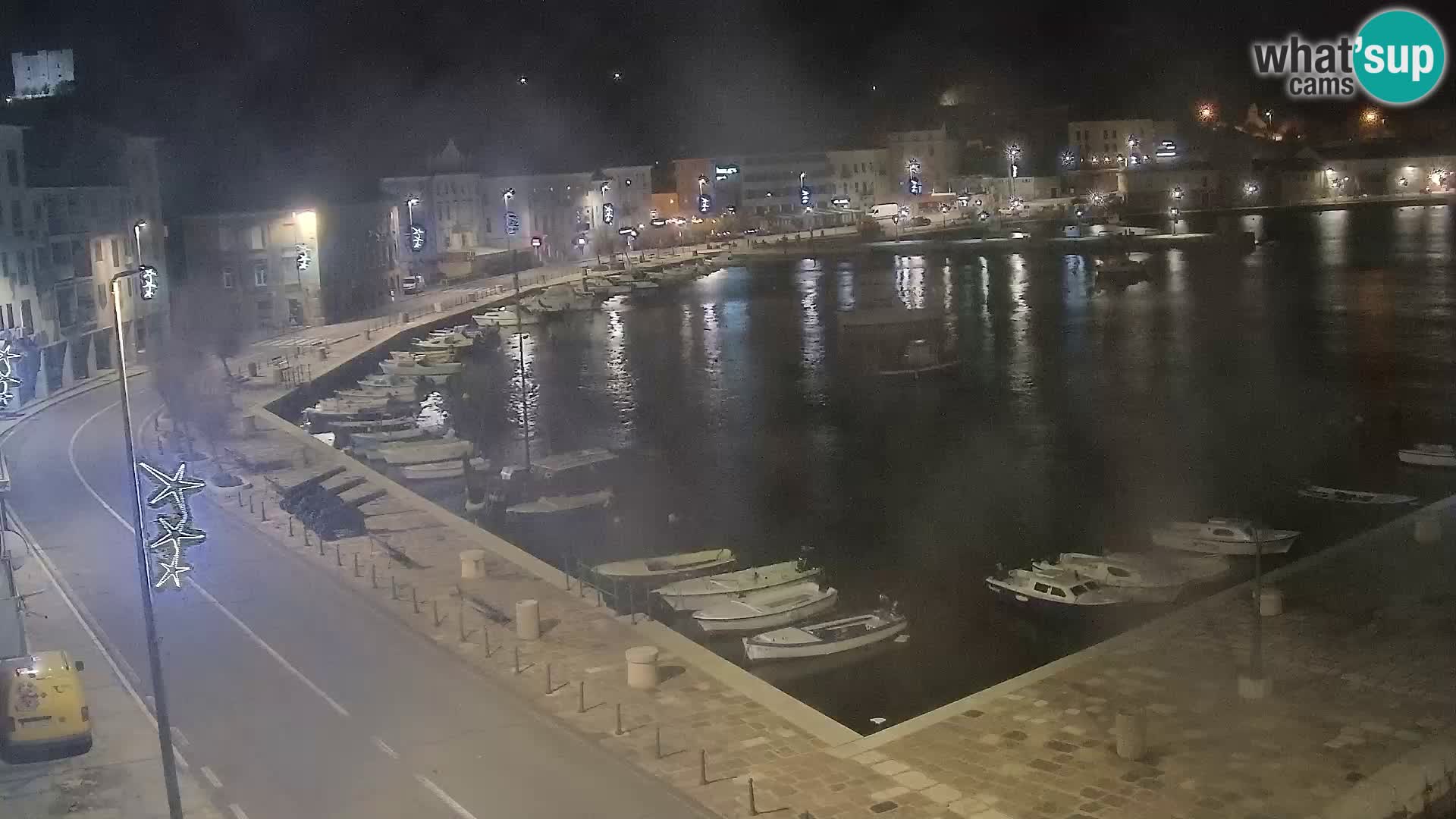Livecam Senj – Vue panoramique de Senj riva