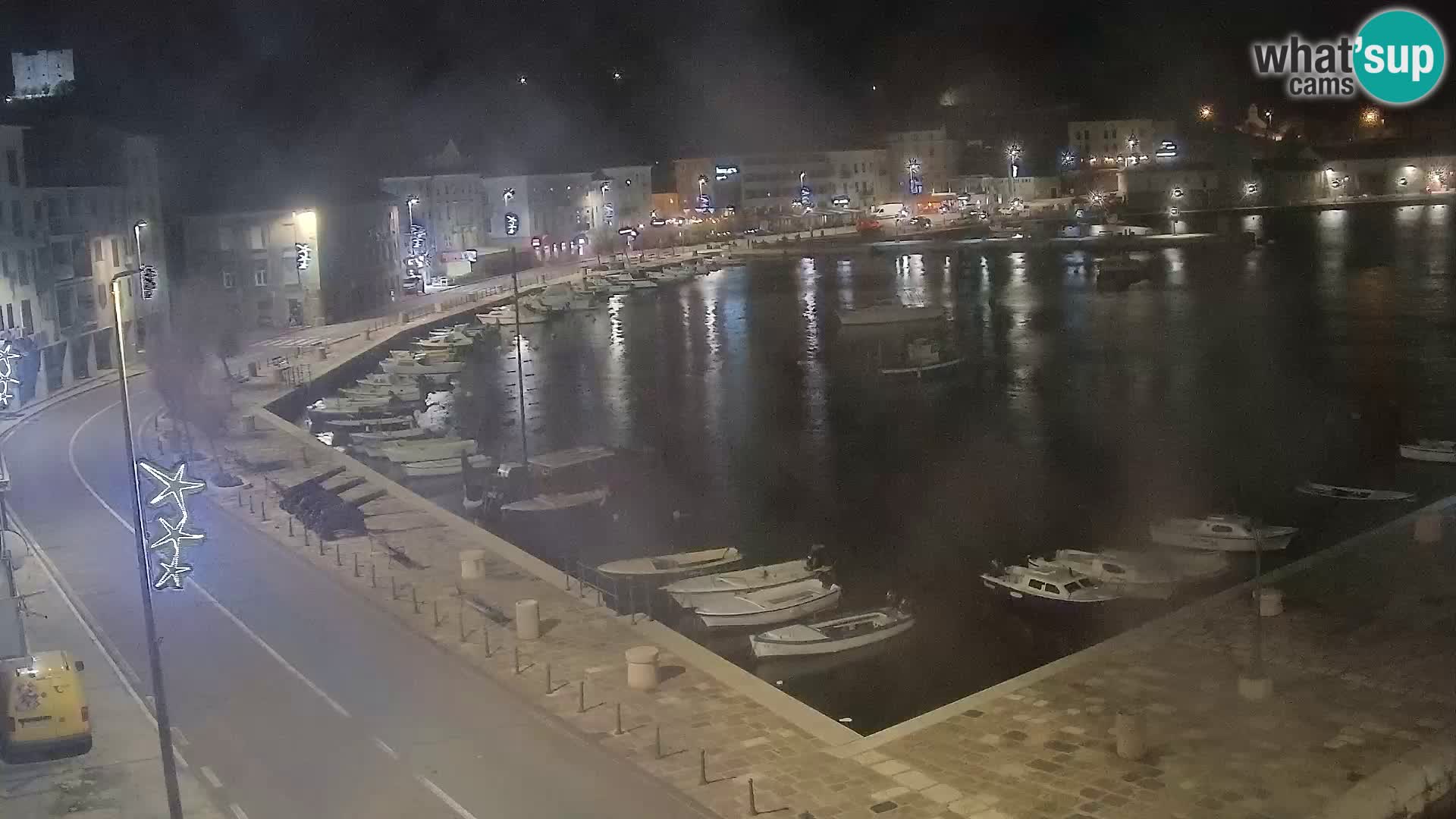 Livecam Senj – Vue panoramique de Senj riva