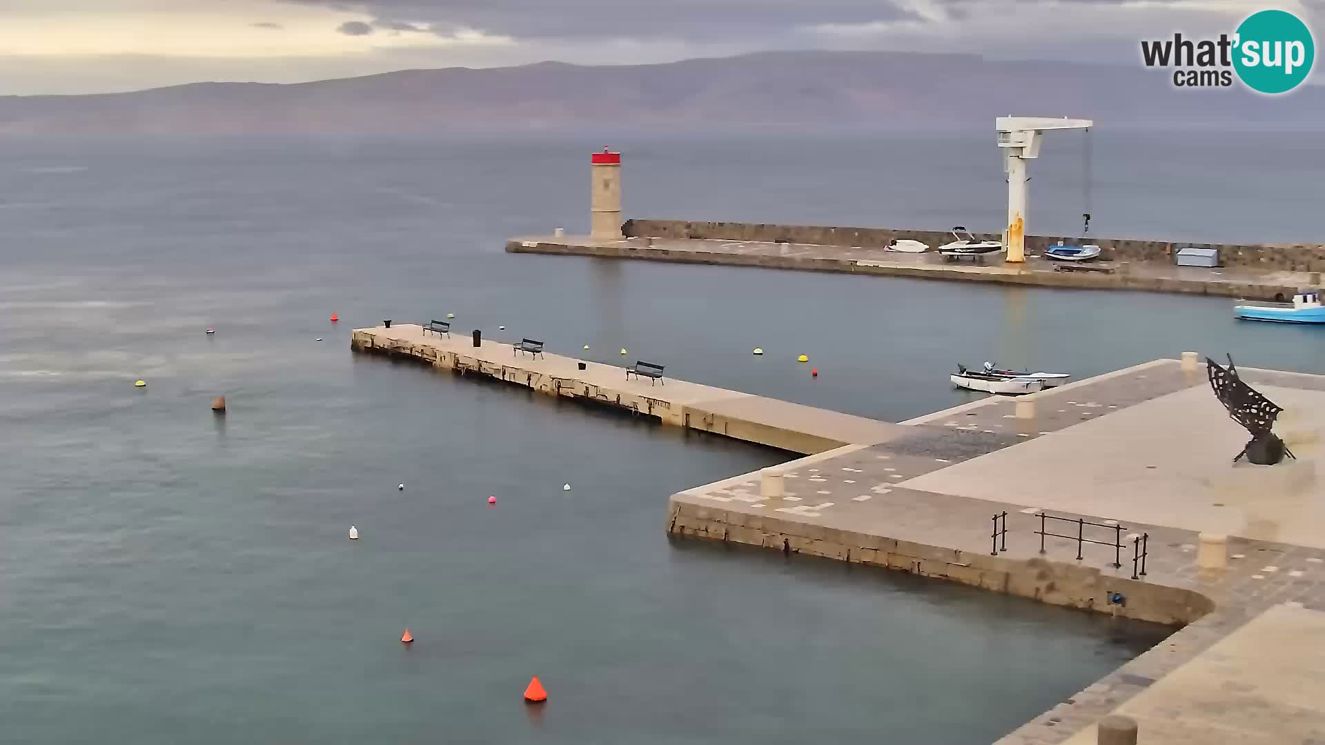 Livecam Senj – Vue panoramique de Senj riva