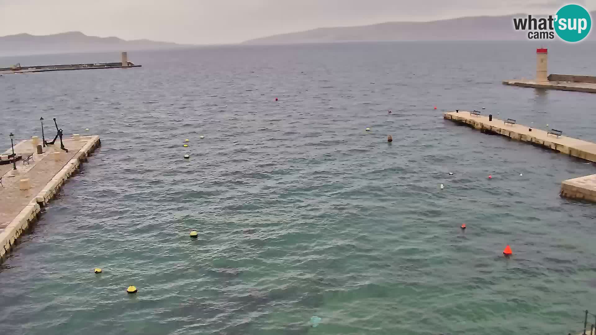 Livecam Senj – Vue panoramique de Senj riva