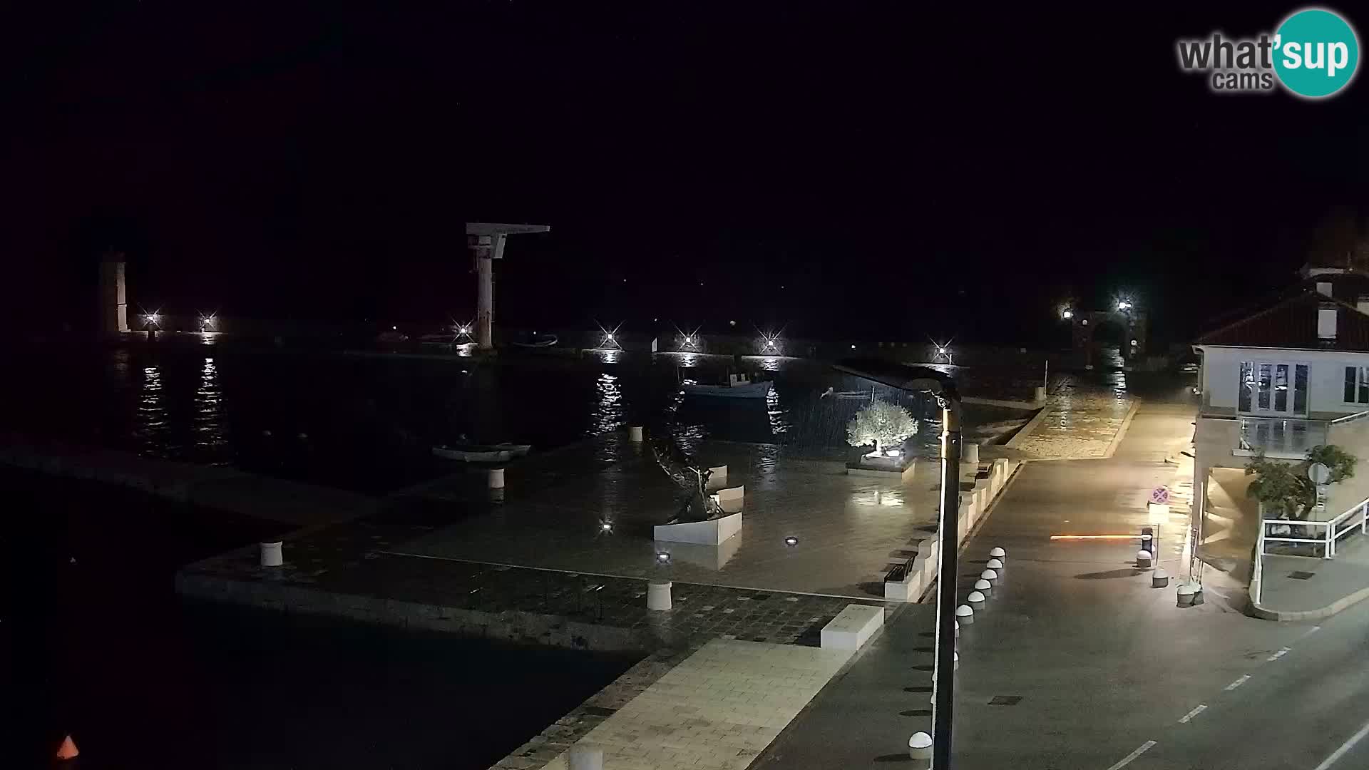 Livecam Senj – Vue panoramique de Senj riva