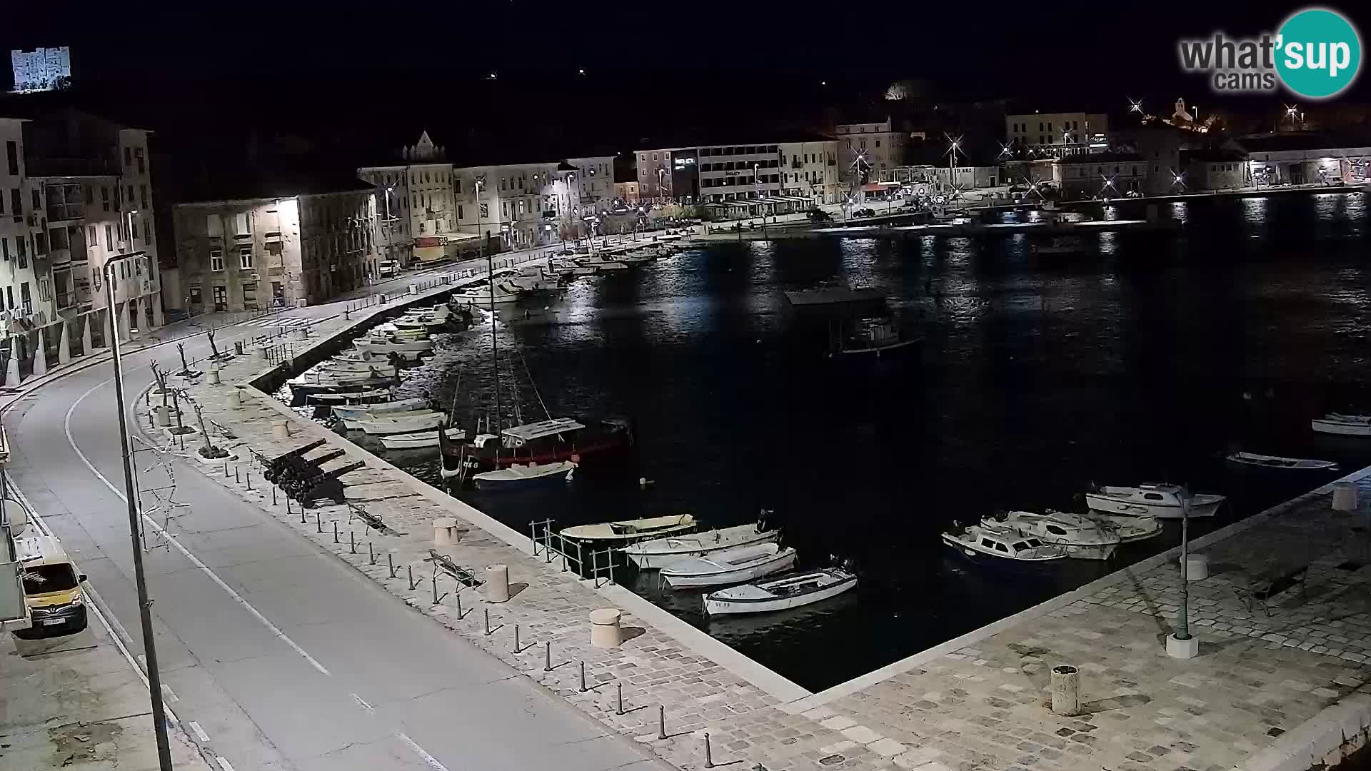 Webcam Senj – Panoramablick auf die Riva Senj