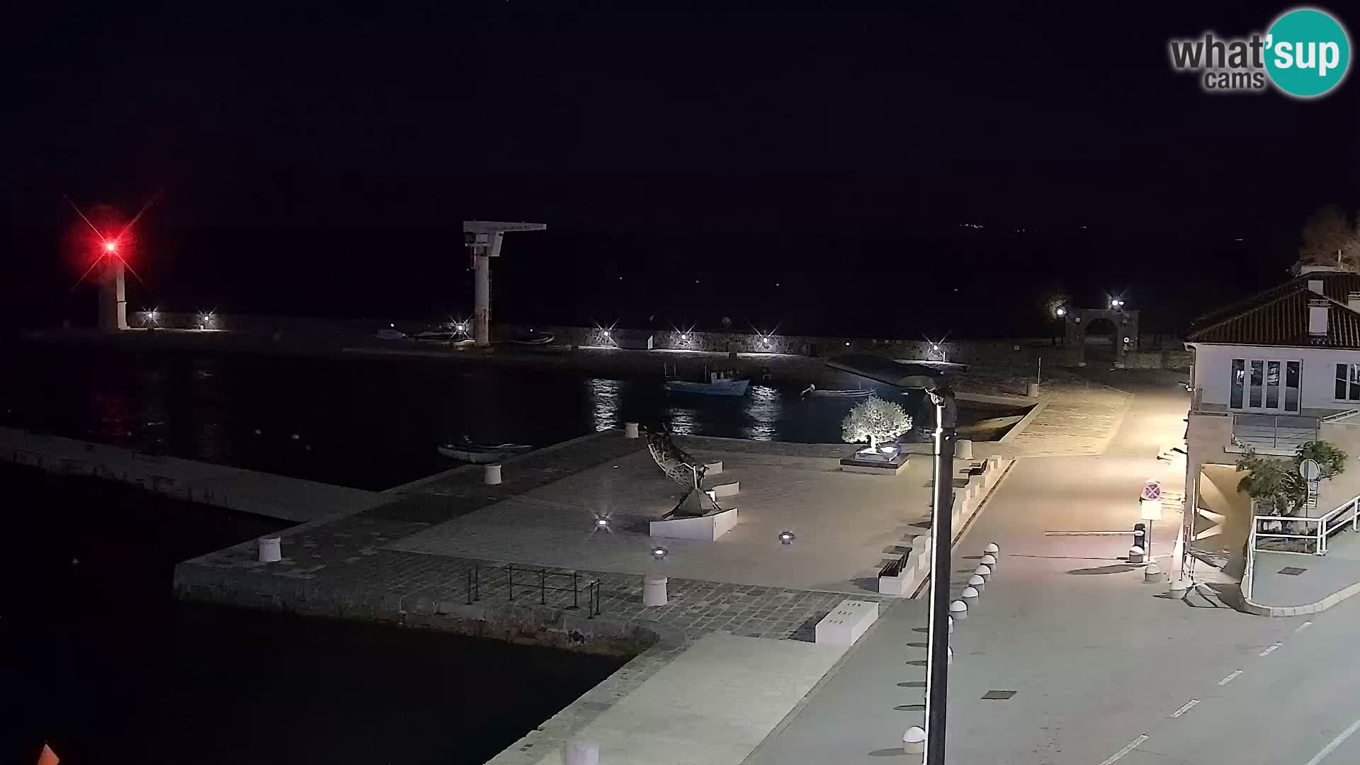 Webcam Senj – Panoramablick auf die Riva Senj