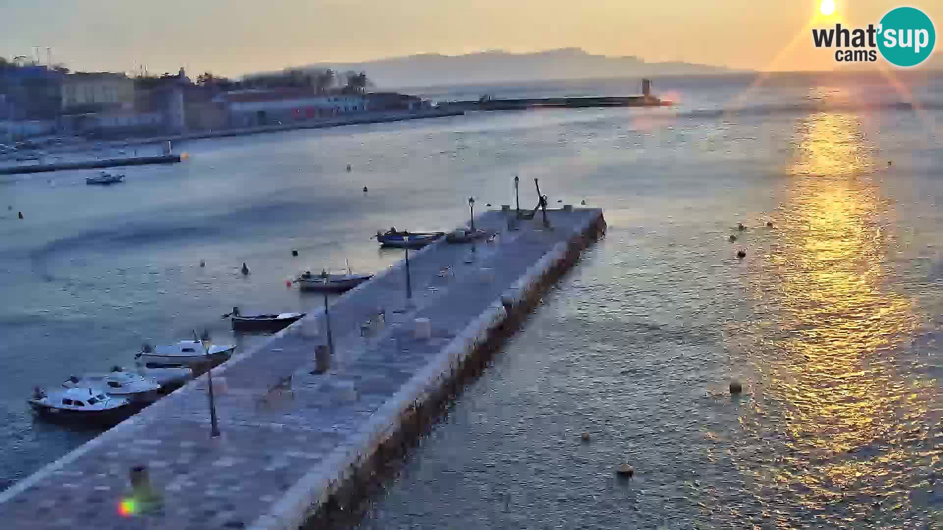 Webcam Senj – Panoramablick auf die Riva Senj